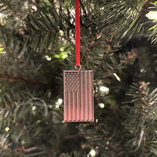 New Product: US Flag Christmas Ornament