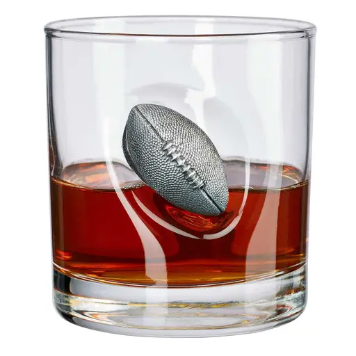 Football Glass Whiskey 11 oz