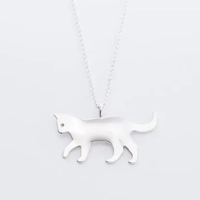 Cat Necklace - Sterling Silver Image 1